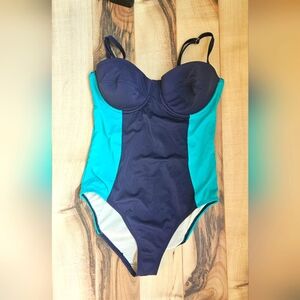 Echo Blue One Piece Swimsuit with Slimming Design